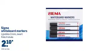 Makro Sigma whiteboard markers aanbieding