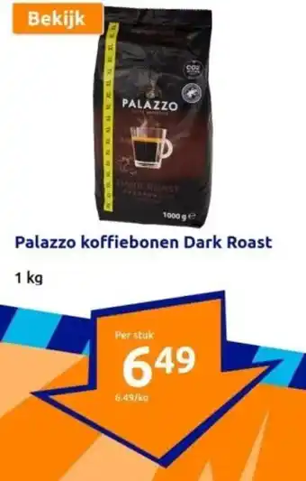 Action Palazzo koffiebonen Dark Roast 1 kg aanbieding