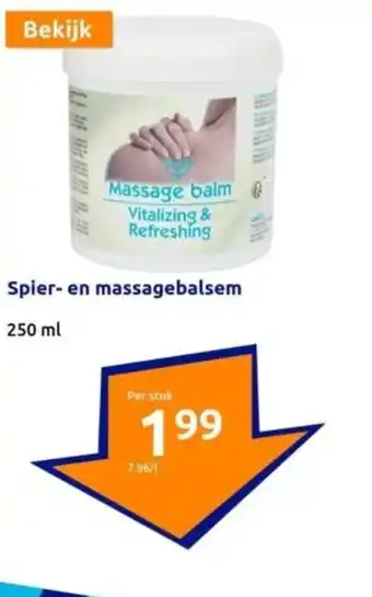 Action Spier- en massagebalsem aanbieding