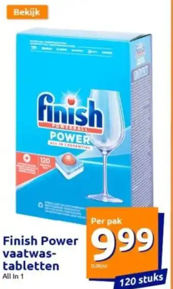 Action Finish Power vaatwastabletten aanbieding