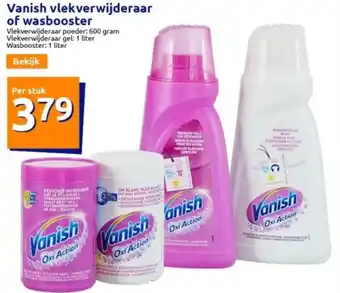 Action Vanish vlekverwijderaar of wasbooster aanbieding