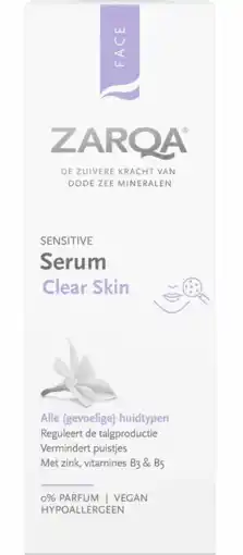 De Online Drogist Zarqa face sensitve serum clear skin 30ml aanbieding