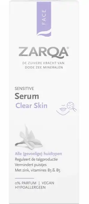 De Online Drogist Zarqa face sensitve serum clear skin 30ml aanbieding