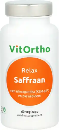 De Online Drogist Vitortho saffraan relax capsules 60vcp aanbieding