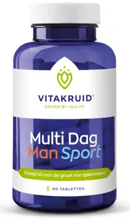 De Online Drogist Vitakruid multi dag man sport tabletten 90tb aanbieding