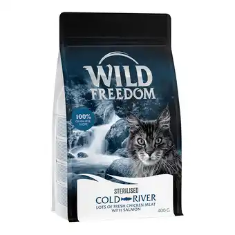 Zooplus 400 g wild freedom cold river sterilised zalm katten droogvoer aanbieding