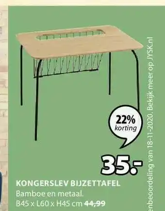 Jysk Kongerslev Bijzettafel aanbieding