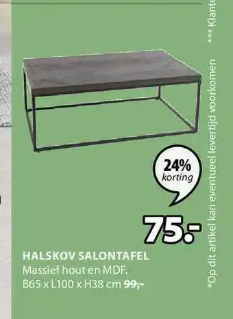 Jysk Halskov Salontafel aanbieding