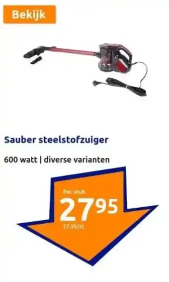 Action Sauber steelstofzuiger aanbieding