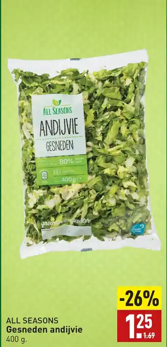 ALDI ALL SEASONS Gesneden andijvie 400g aanbieding