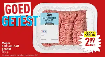 ALDI Mager half-om-half gehakt 500g aanbieding