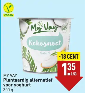 ALDI MY VAY Plantaardig alternatief voor yoghurt 300 g. aanbieding