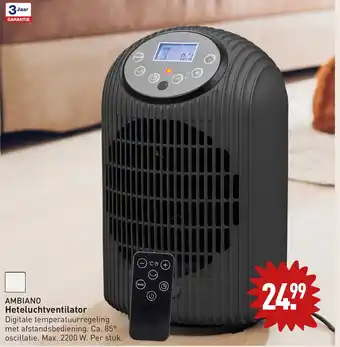 ALDI Heteluchtventilator aanbieding