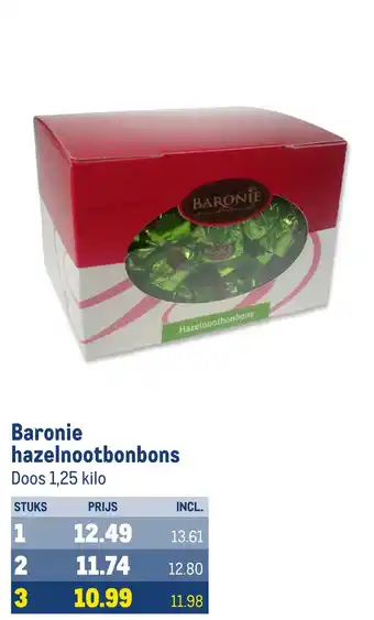 Makro Baronie nazelnootbonbons aanbieding