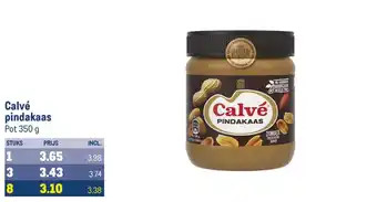 Makro Calve pindakaas pot 350 g aanbieding