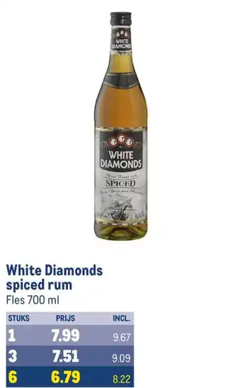 Makro White Diamonds spiced rum aanbieding