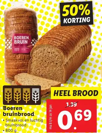 Lidl Boeren bruinbrood aanbieding