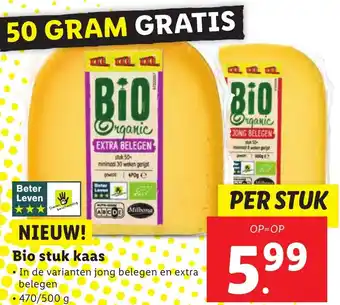 Lidl Bio stuk kaas aanbieding