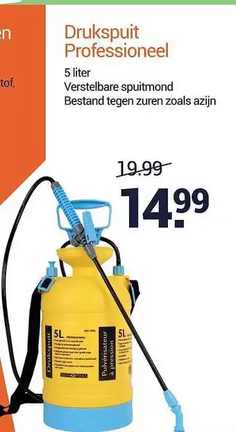 Inter Chalet Drukspuit Professioneel 5 liter aanbieding