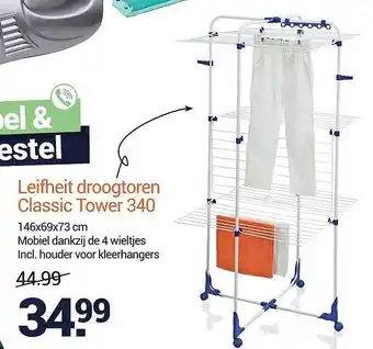 Inter Chalet Leifheit Droogtoren Classic Tower 340 aanbieding