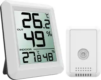 Amazon Oria thermometer hygrometer, voor binnen en buiten, digitale temperatuur- en luchtvochtigheidsmonitor, thermo-hygrometer met  aanbieding