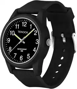 Amazon Tenock analoge kinderhorloges voor jongens meisjes (zwart) aanbieding
