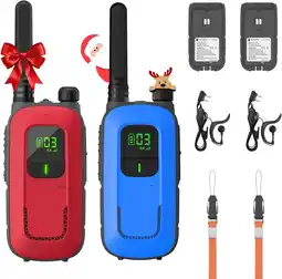Amazon Radioddity pr-t3 walkietalkie voor kinderen, 16 kanalen, pmr446, radioapparaat voor 3-12 jaar, vox met zaklamp, 4 km bereik v aanbieding