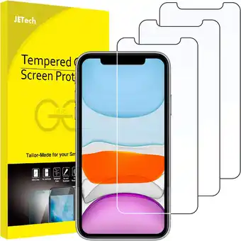 Amazon Jetech screen protector voor iphone 11 en iphone xr 6,1 inch, gehard glas schermbeschermer, 3-stuks aanbieding