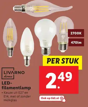 Lidl LIVARNO home LED-filamentlamp aanbieding