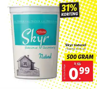 Lidl Skyr naturel 500g aanbieding