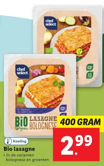 Lidl Bio lasagne 400g aanbieding