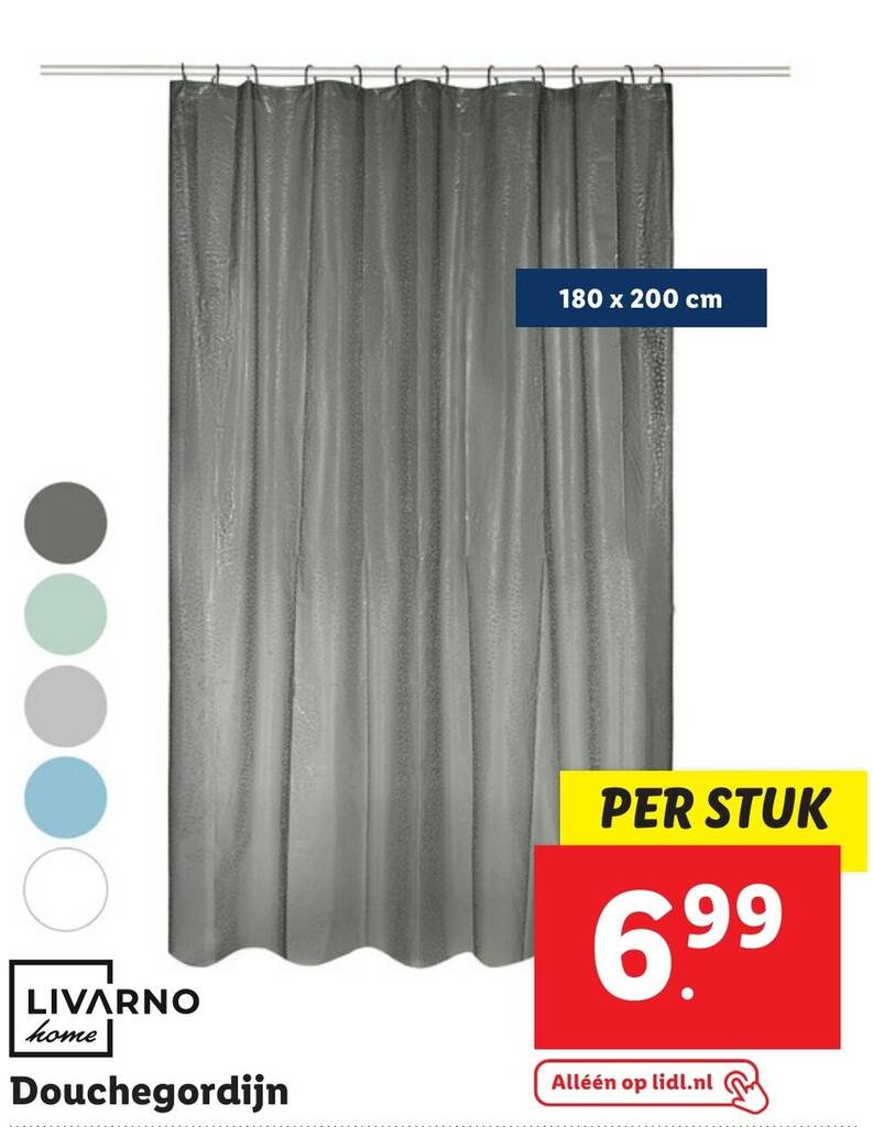 LIVARNO home Douchegordijn aanbieding bij Lidl