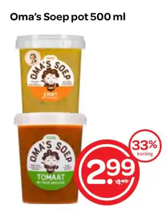 Spar Oma's Soep pot 500 ml aanbieding