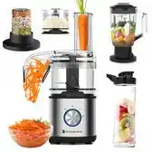 Bol.com Kitchenbrothers foodprocessor - 5-in-1 - compacte 05l keukenmachine - rvs aanbieding