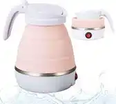 Bol.com Teatime opvouwbare waterkoker - roze - waterkokers - waterkoker klein - elektrisch - 0.6l aanbieding
