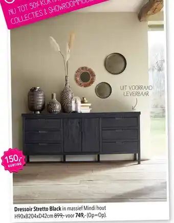 Pronto wonen Dressoir stretto black aanbieding