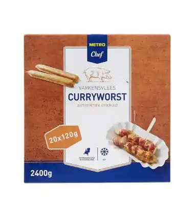 Makro Metro chef varkens curryworst aanbieding