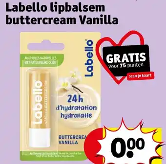 Kruidvat Labello lipbalsem buttercream Vanilla aanbieding