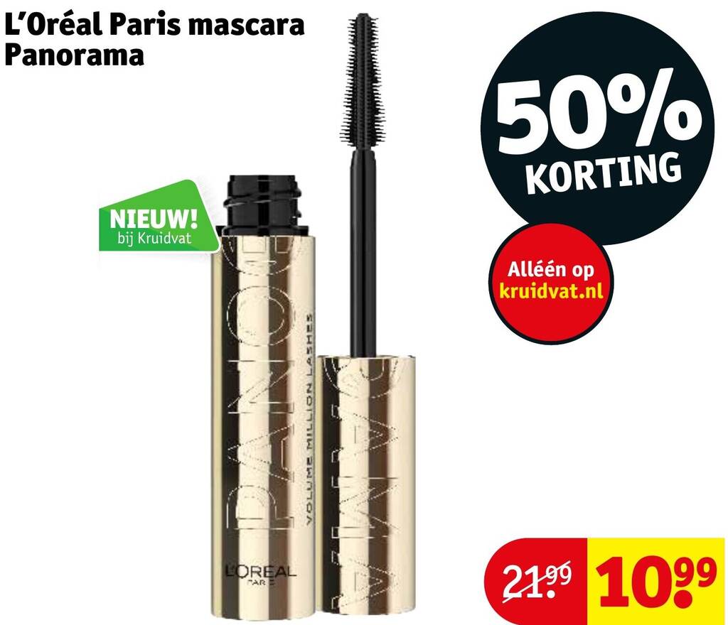 L'Oréal Paris mascara Panorama aanbieding bij Kruidvat