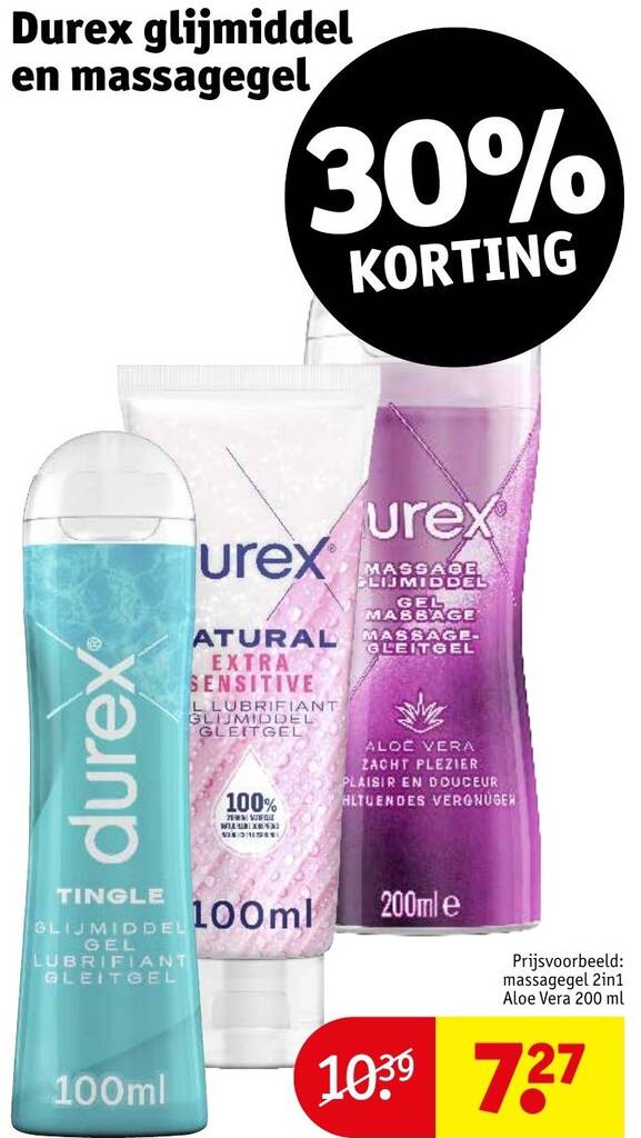 Durex glijmiddel en massagegel aanbieding bij Kruidvat