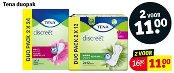 Kruidvat Tena duopak aanbieding