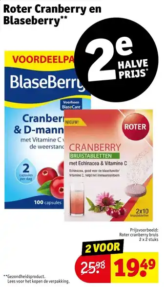 Kruidvat Roter Cranberry en Blaseberry aanbieding