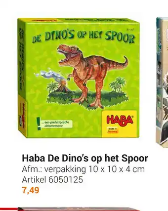 Lobbes Haba De Dino's Op Het Spoor 10 x 10 x 4 cm aanbieding