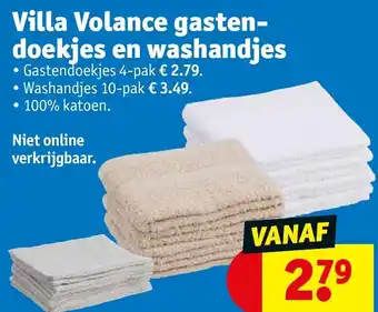 Kruidvat Villa Volance gastendoekjes en washandjes aanbieding