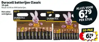 Kruidvat Duracell batterijen Classic 10-pak aanbieding