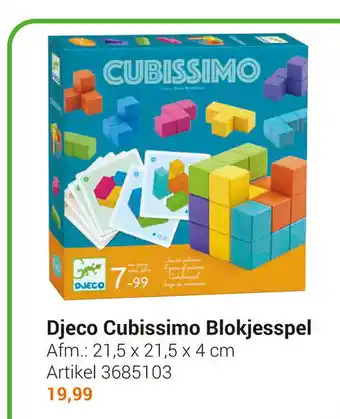 Lobbes Djeco Cubissimo Blokjesspel 21,5 x 21,5 x 4 cm aanbieding