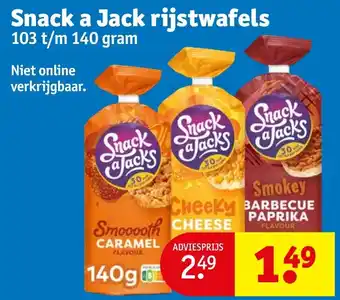 Kruidvat Snack a Jack rijstwafels 103 t/m 140 gram aanbieding