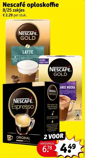 Kruidvat Nescafé oploskoffie aanbieding