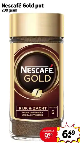 Kruidvat Nescafé Gold pot 200 gram aanbieding