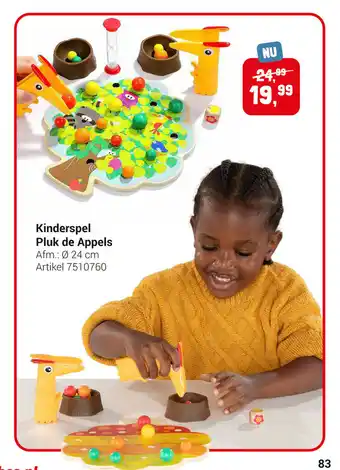 Lobbes Kinderspel Pluk de Appels 24 cm aanbieding